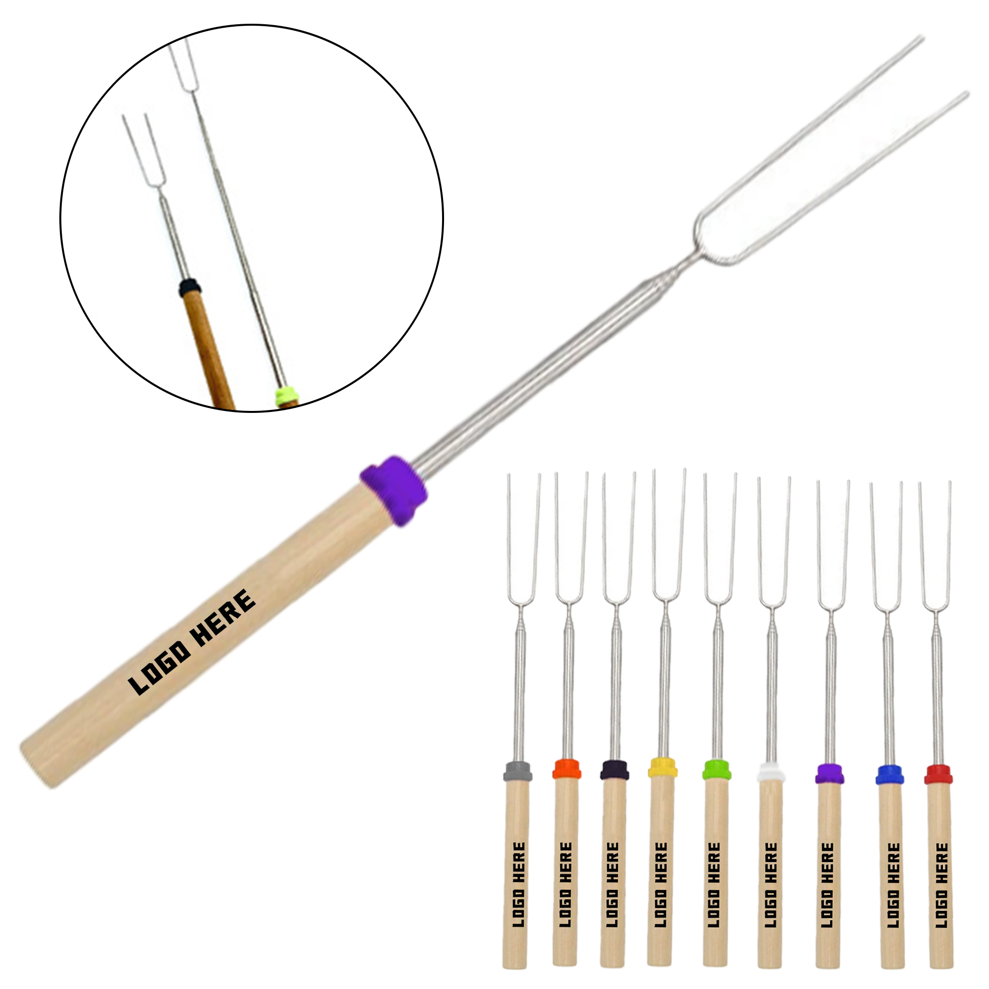Stainless Steel Telescopic Grill Fork 2