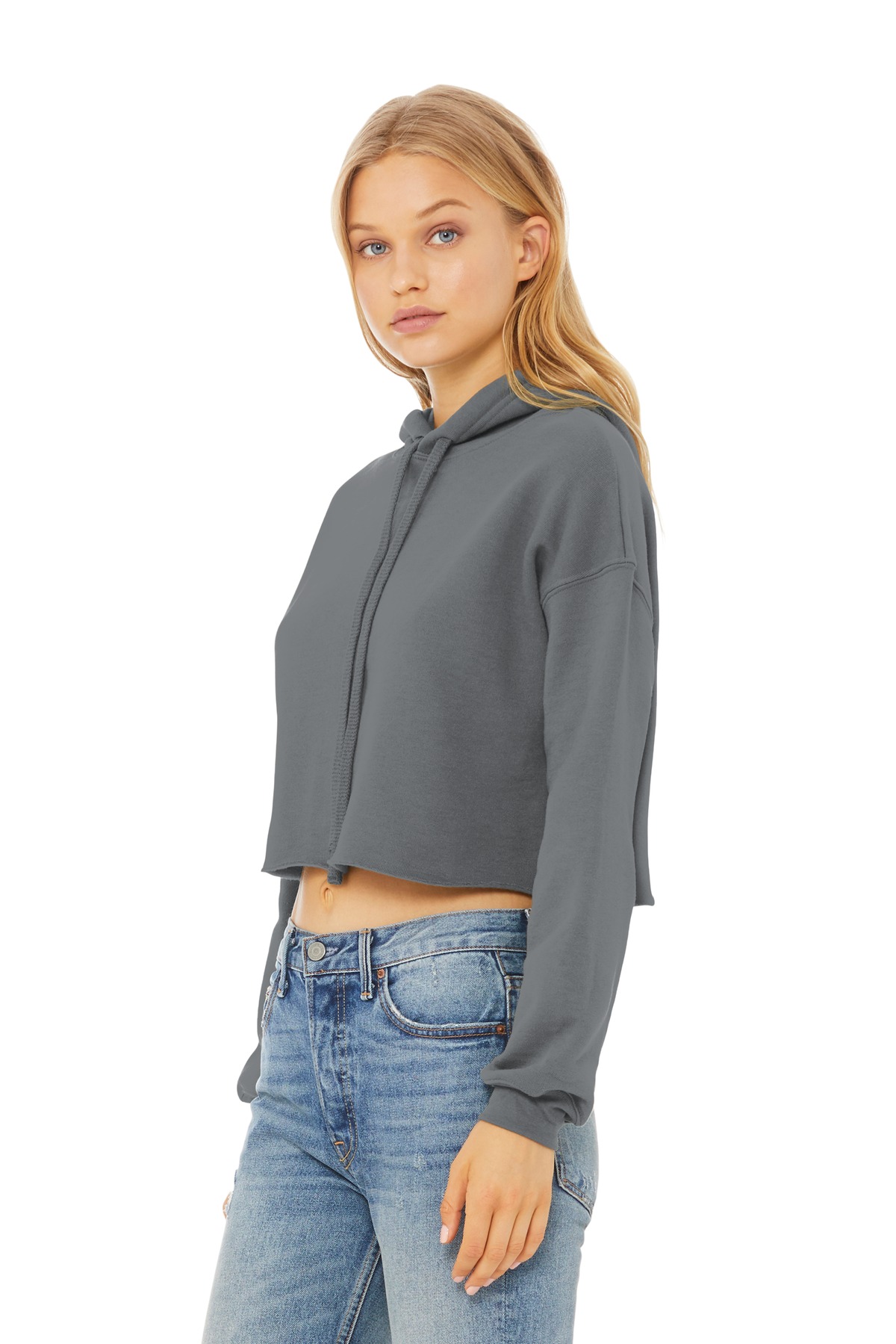 BELLA+CANVAS Women's Sponge Fleece Cropped Fleece Hoodie. BC7502 3