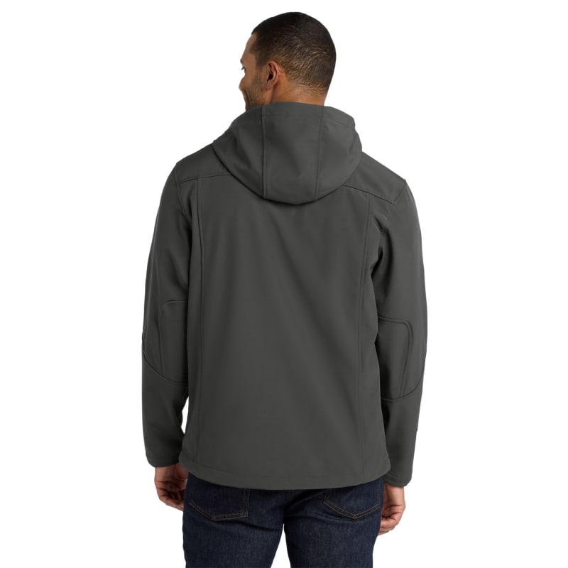 Port Authority Textured Hooded Soft Shell Jacket. 6