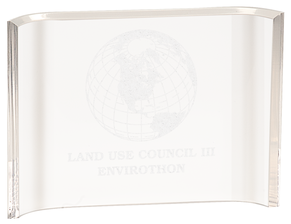 5" x 7" Acrylic Crescent Award