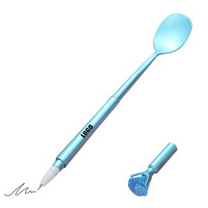 Spoon Shaped Pen With Diamond Cap 11