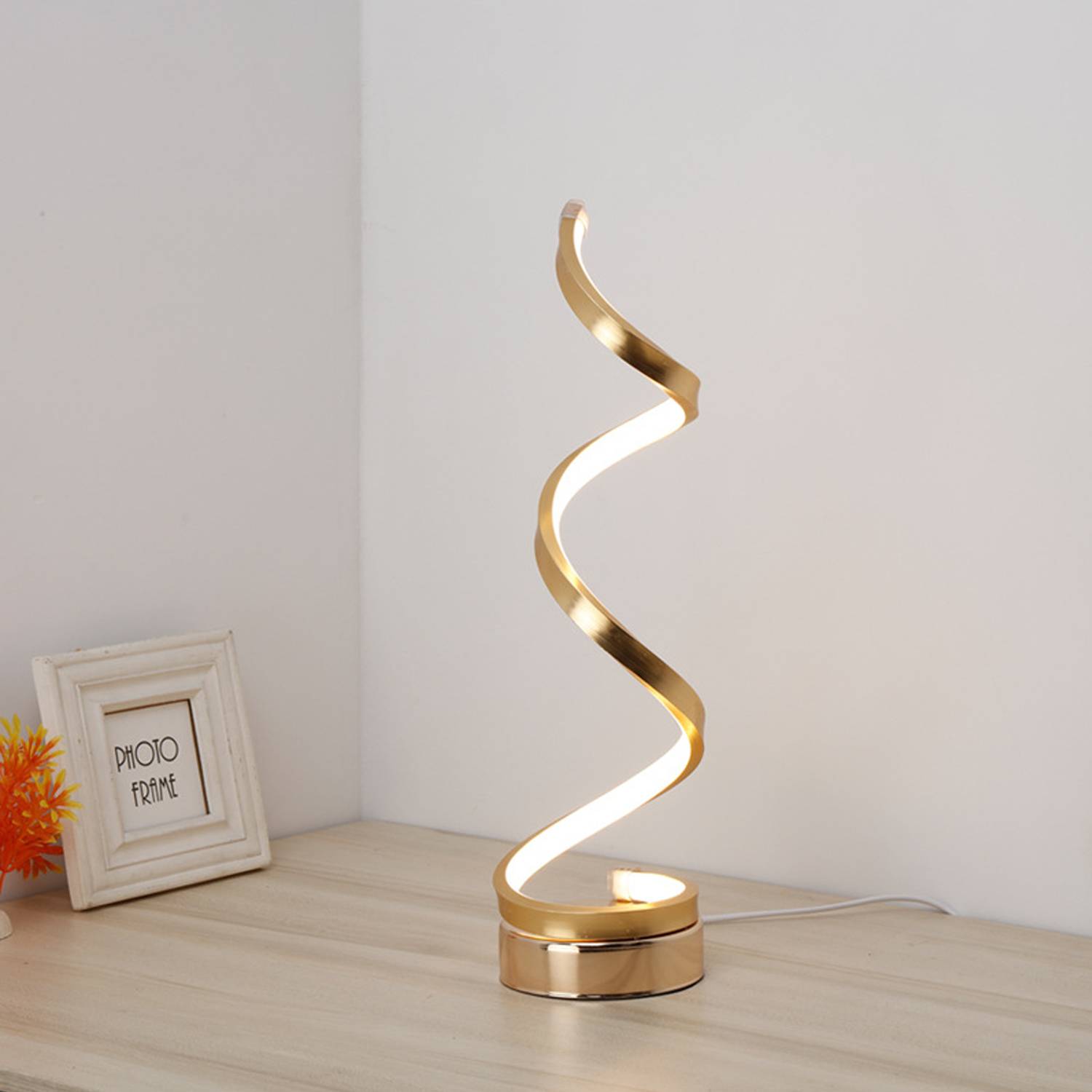 8W Bars/Cafes/Rooms Three Color LED Spiral Desk Lamp 2