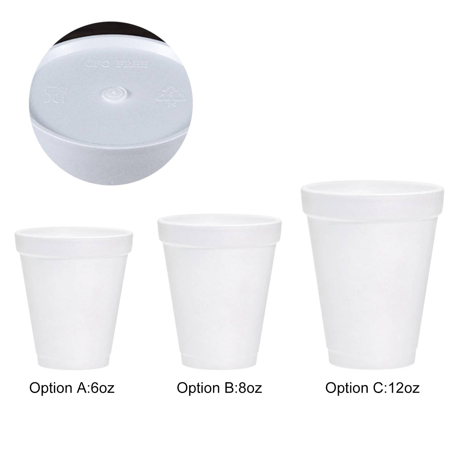 6/8/12oz Disposable Foam Cup 6