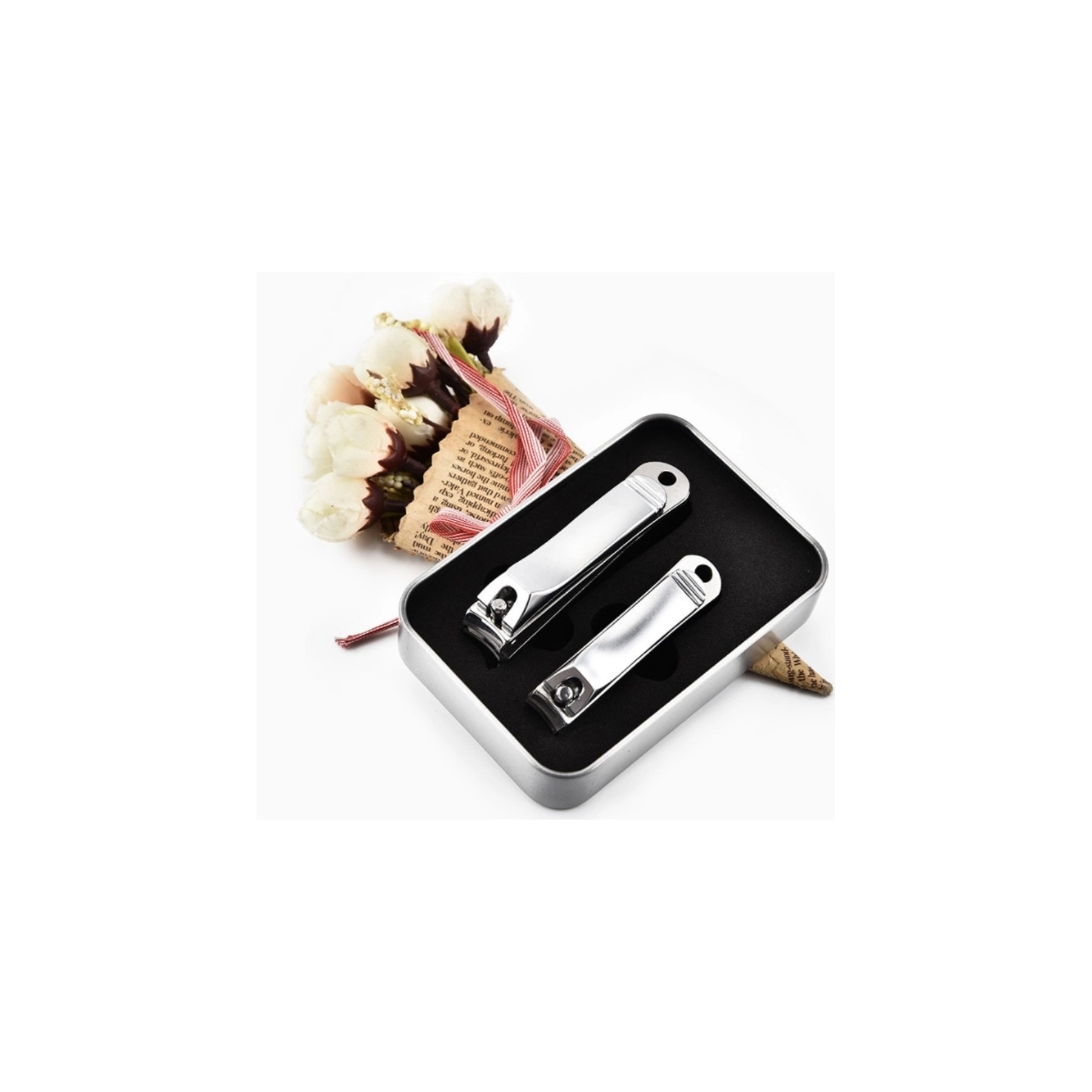 Stainless steel nail clippers 2 pieces in one set 3