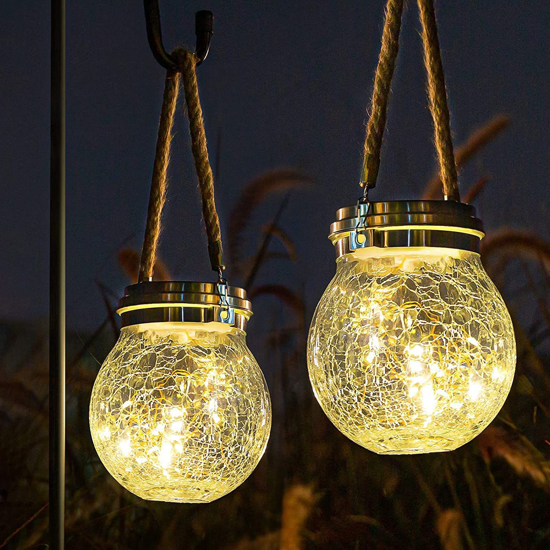 Solar Light Decorative Flower Pendant 4