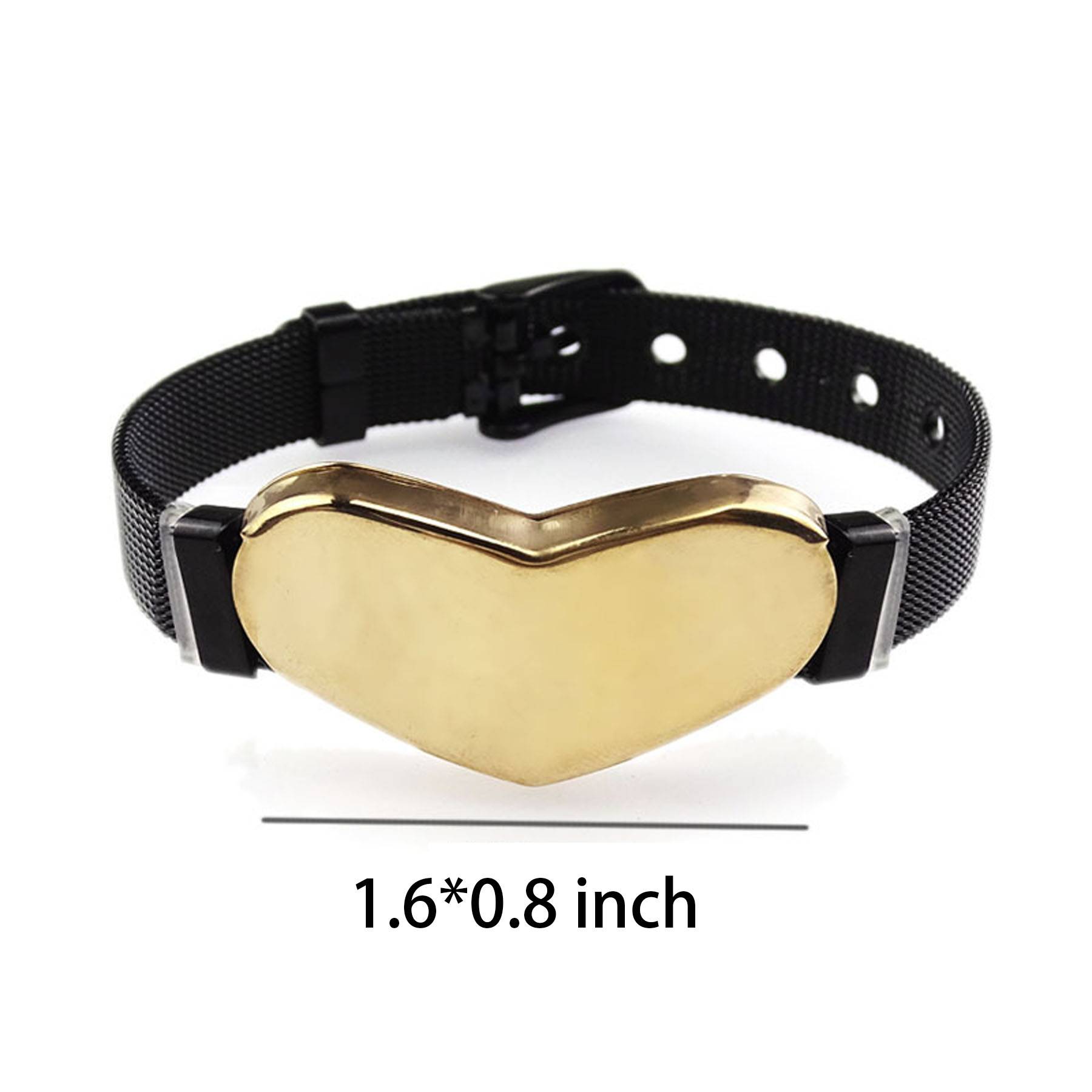 Heart-Shaped Watch Chain Stainless Steel Bracelet 3