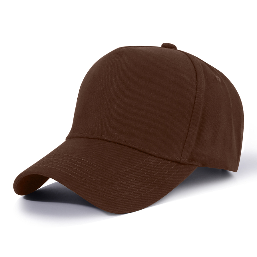Stock Solid Color Cotton 5-Panel Baseball Cap 17