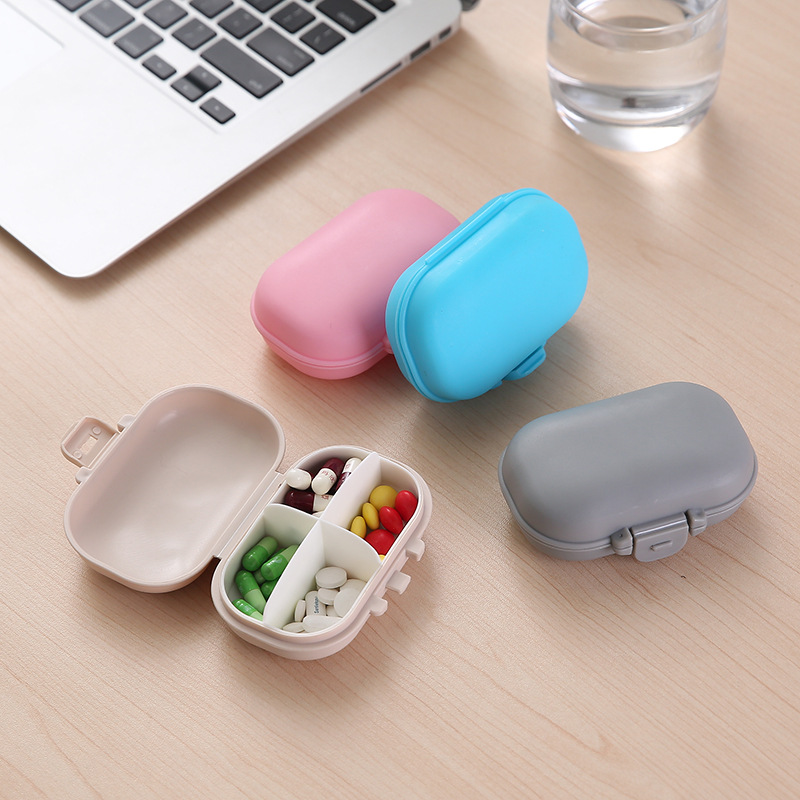 4 Compartments Portable Pill Box 4