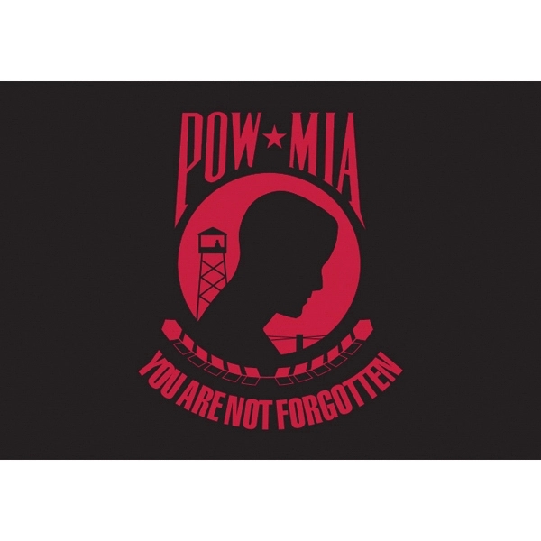 POW MIA Car Flag Red-Black 2