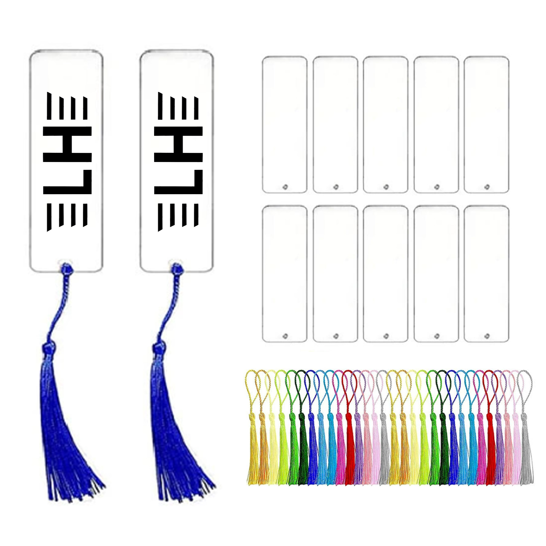 Acrylic Bookmark with Tassels 2