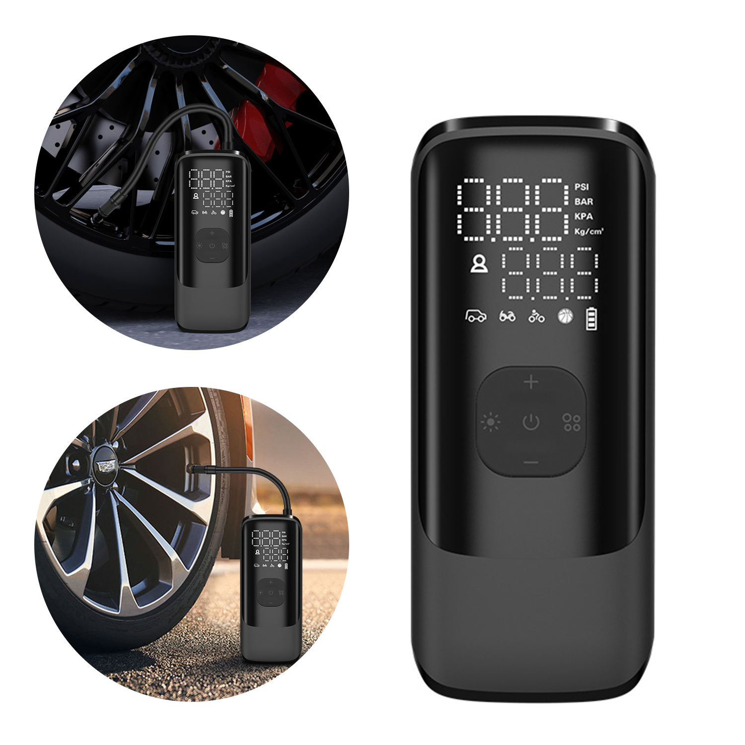 Portable Tire Inflator, Fast Air Compressor with LCD 5
