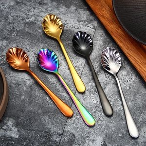 5.62 Inch Shell Shaped Dessert Coffee Spoon 17