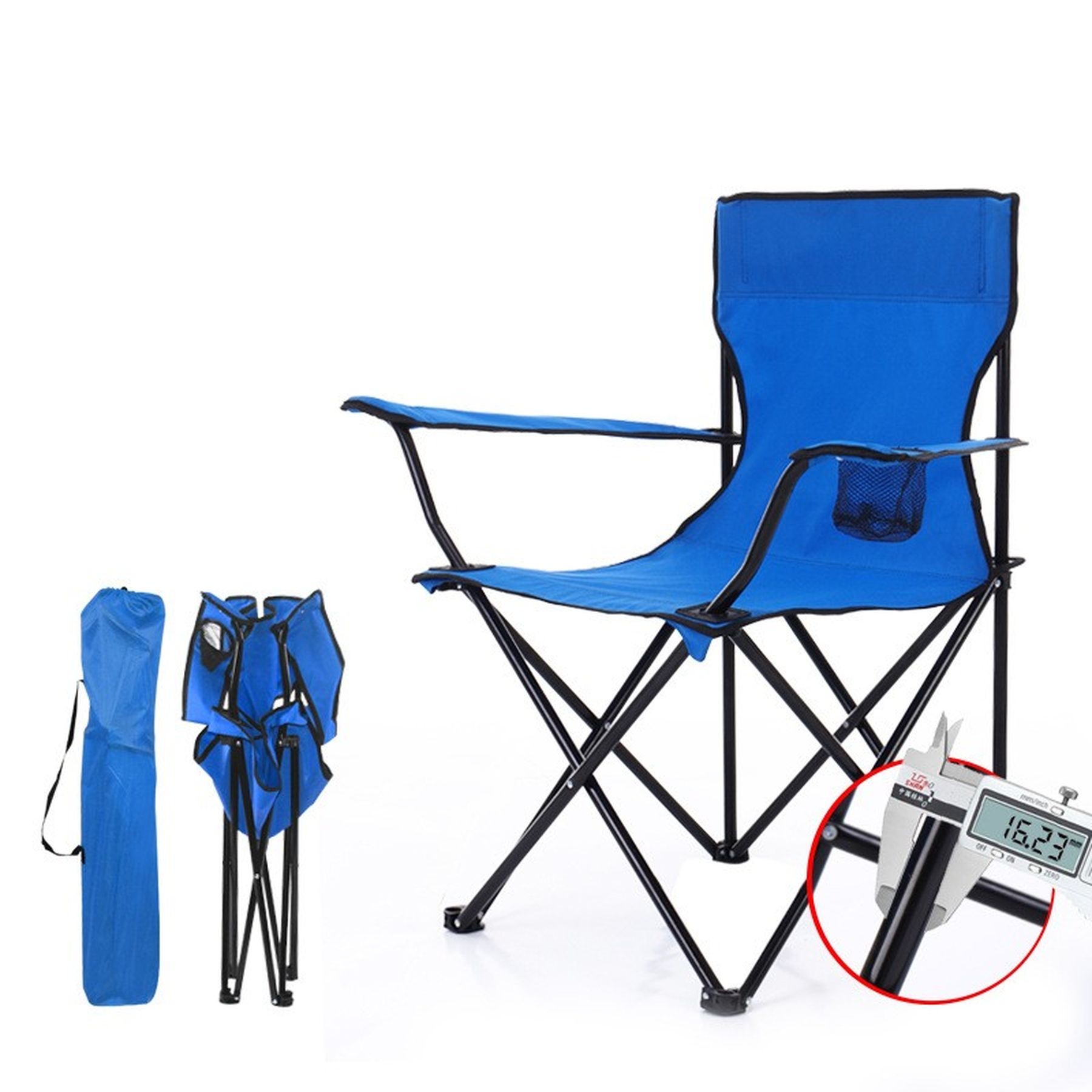 Logo Custom Camping Folding Chair W/ Arms & Carrying Case 9