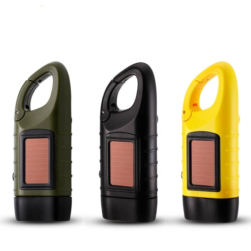 Hand Cranking Solar Powered Flashlight 2