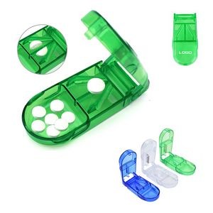 6 Compartment Classic Pill Case Tablet Box With Health Cross Design 9