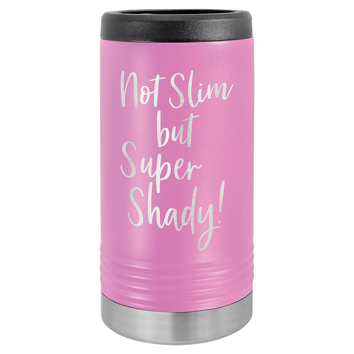 Polar Camel Light Purple Slim Beverage Holder, custom koozie with logo imprint 3