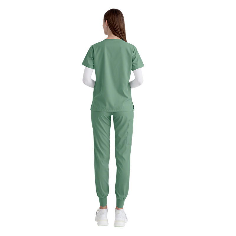 Medical Uniform Scrubs for Women Set V-Neck Pocket Top and Pants 28