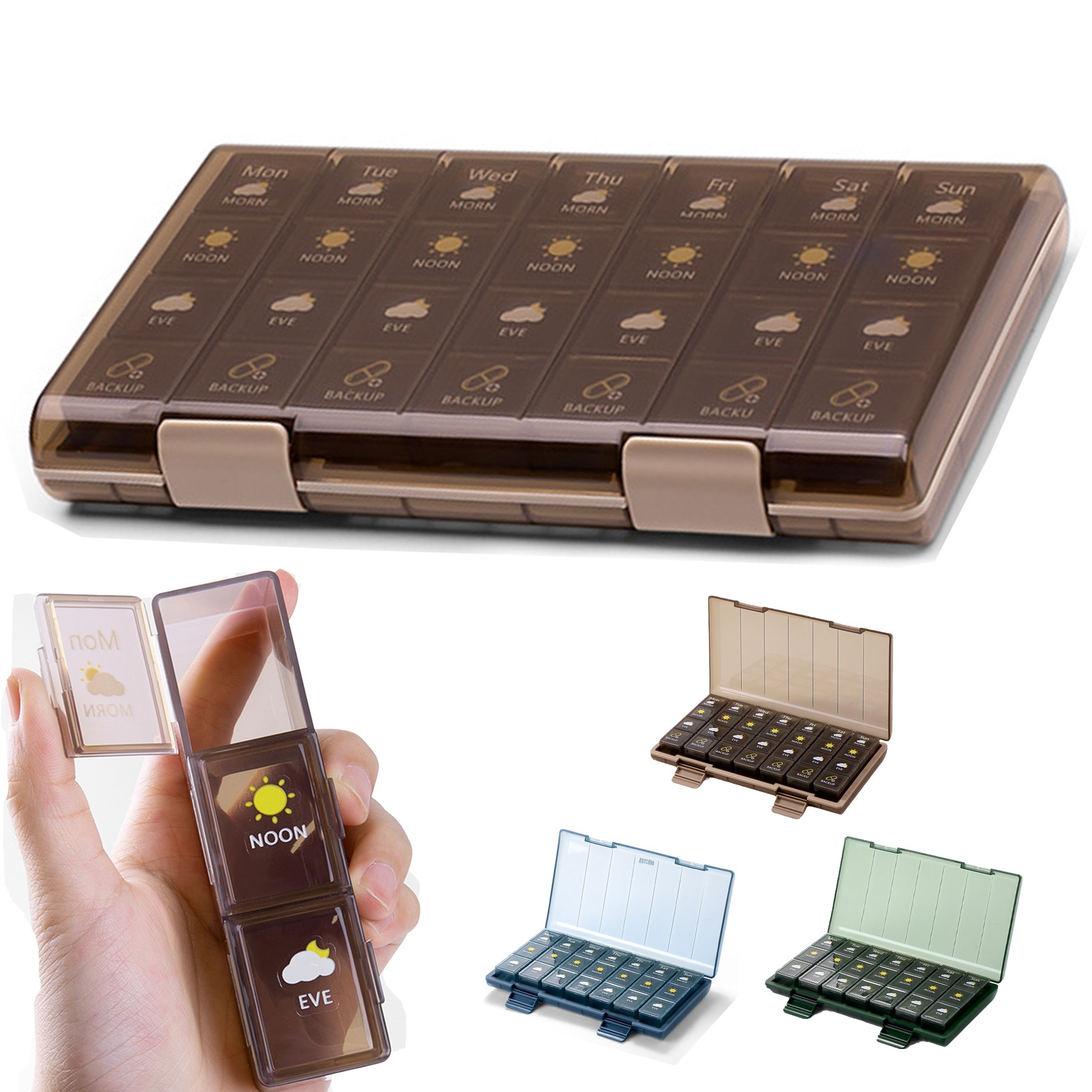 21-Compartment Pill Storage Box 4