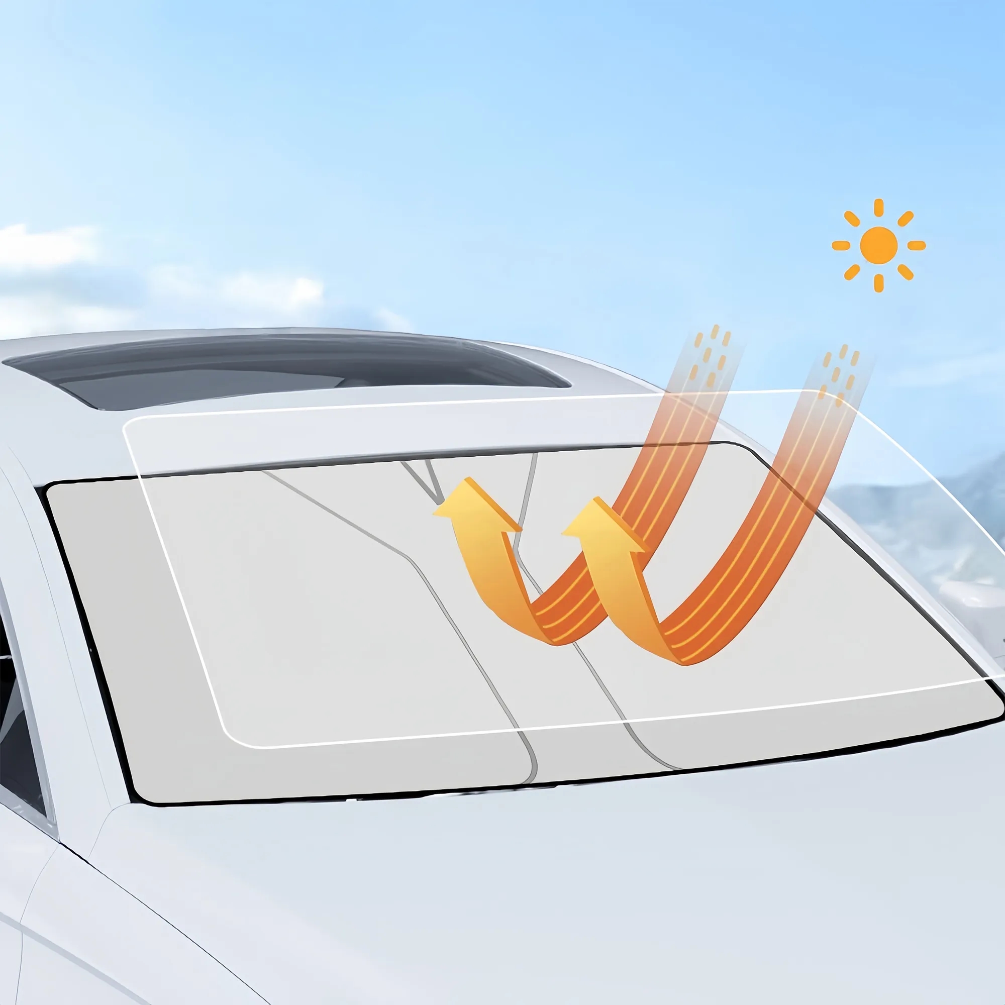 Car Front Windshield Sunshade And Heat Insulation Panel 2