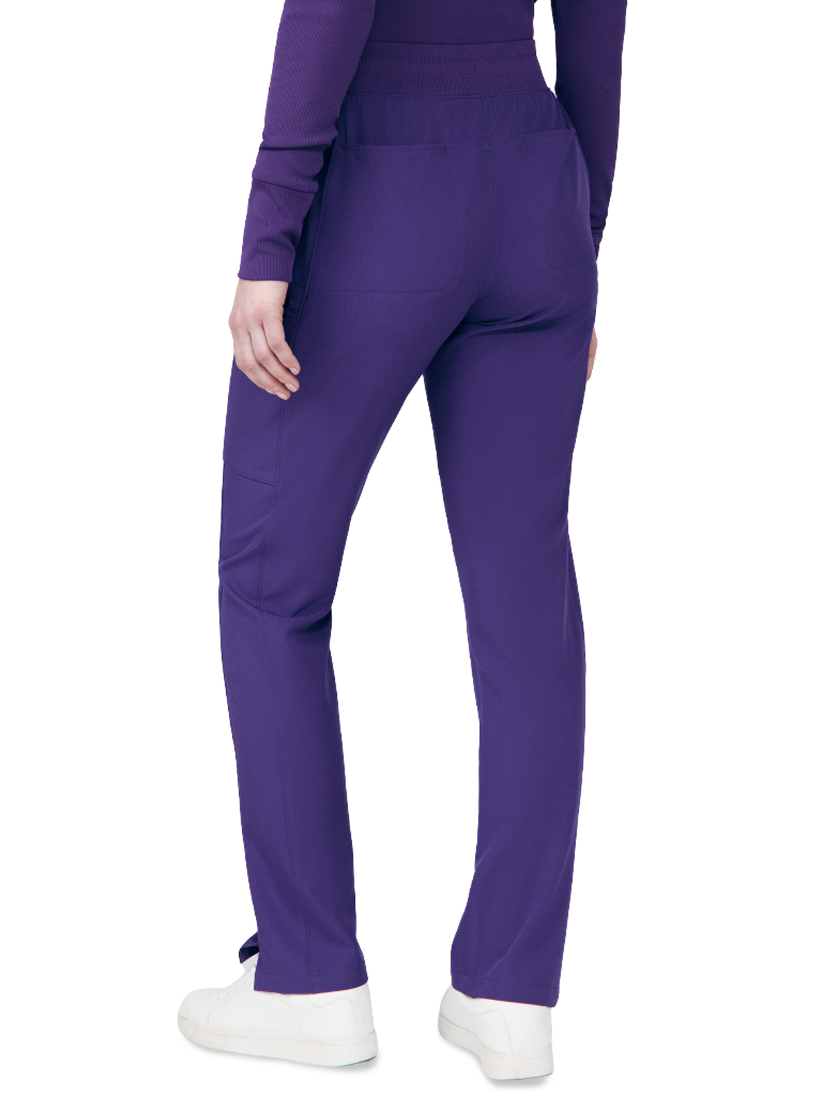 Landau - Forward - Women's Seven-Pocket Mid-Rise Rib-Knit Elastic Waist Cargo Pant 33