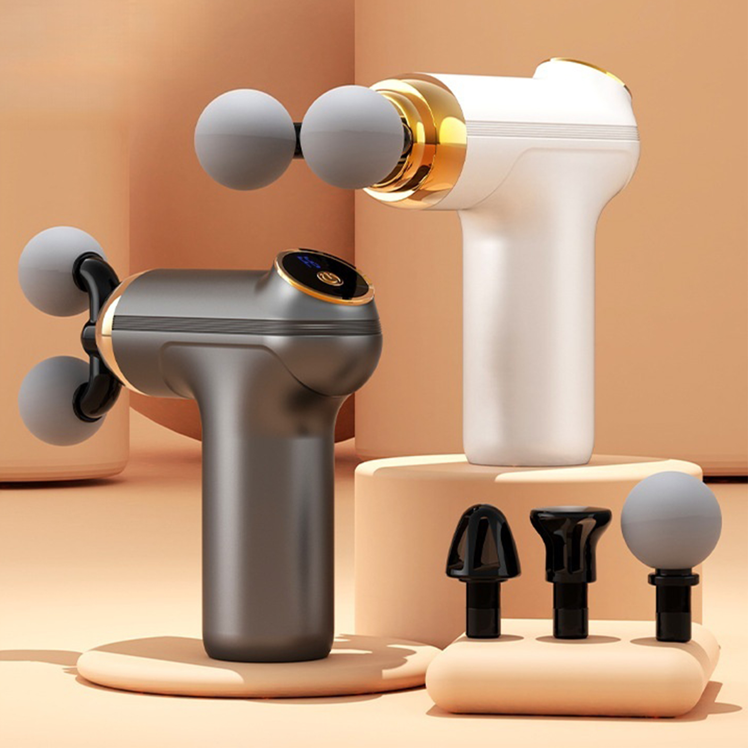 Portable Mini Double Heads Massage Gun 5