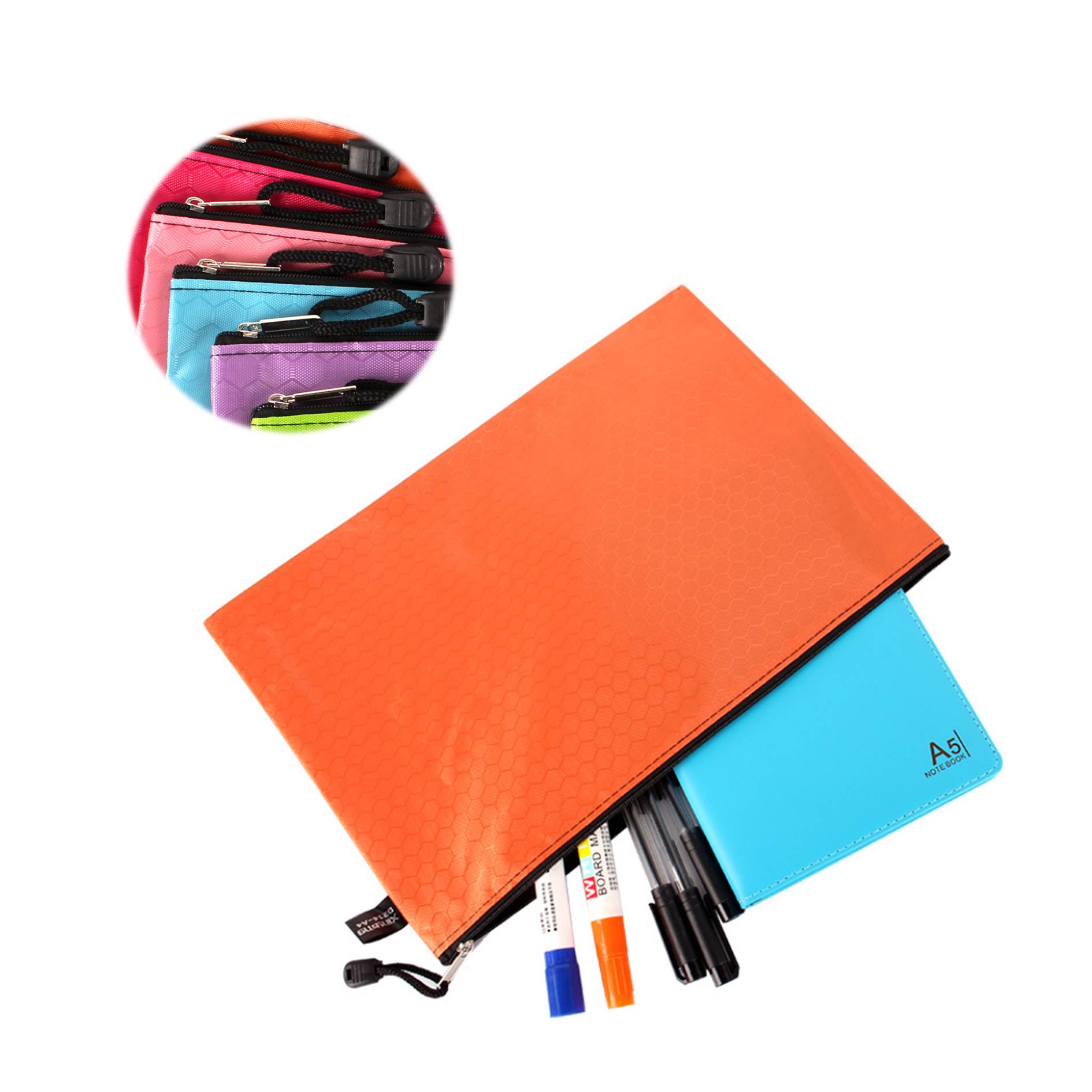 Portable Plastic Waterproof Zipper File Bag 2