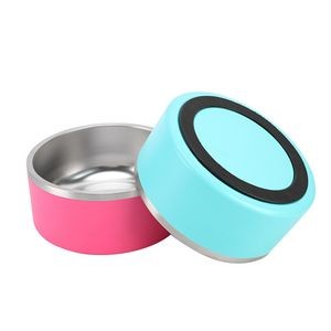 32oz Double Walls Steel Pet Food Bowl 17