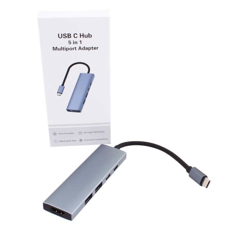 USB-C Hub 5-in-1 Multiport Adapter 100W PD and HDMI 3