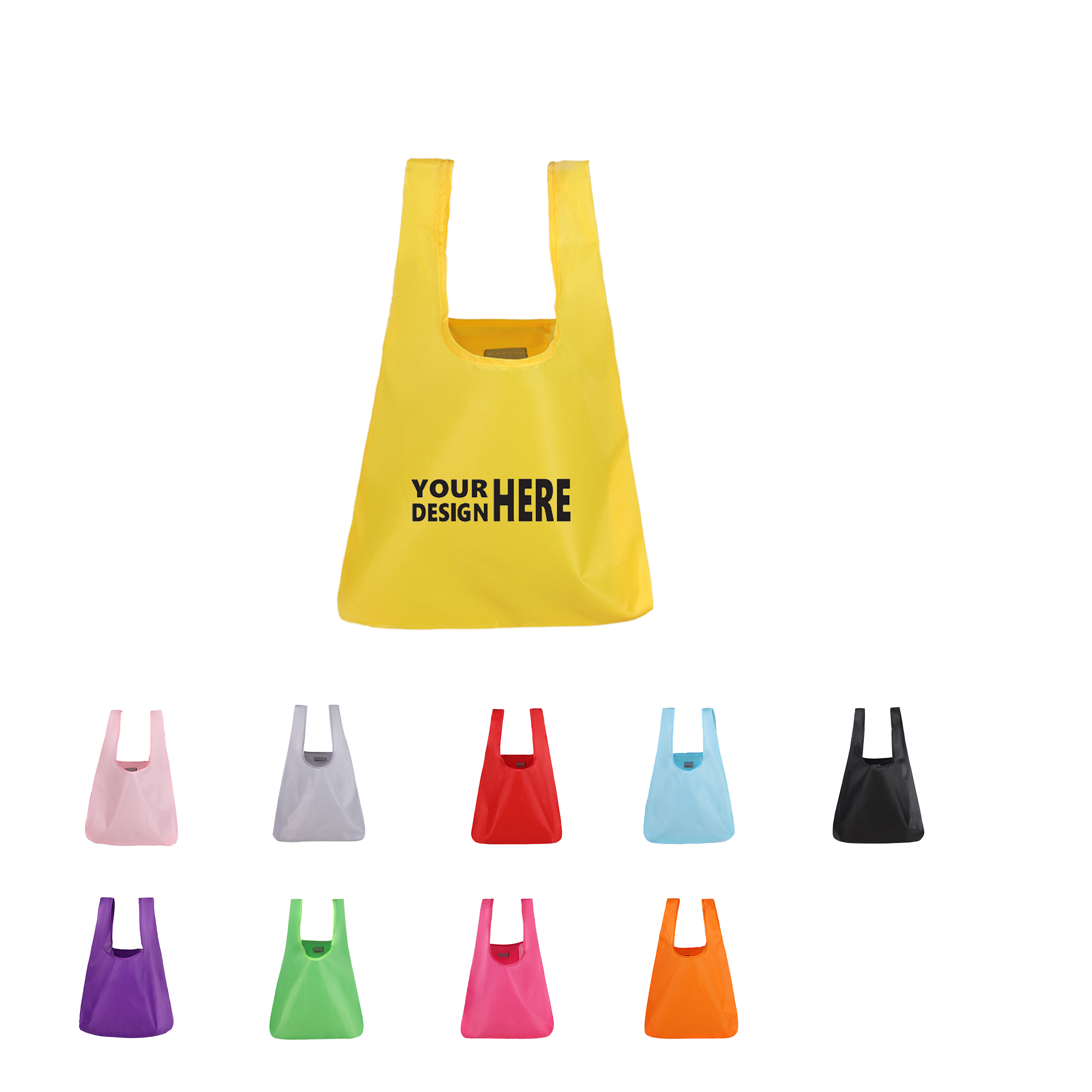 Portable Shopping Tote, custom tote bag with logo imprint 2