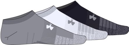 HeatGear Adult No Show Socks 3-Pack 5