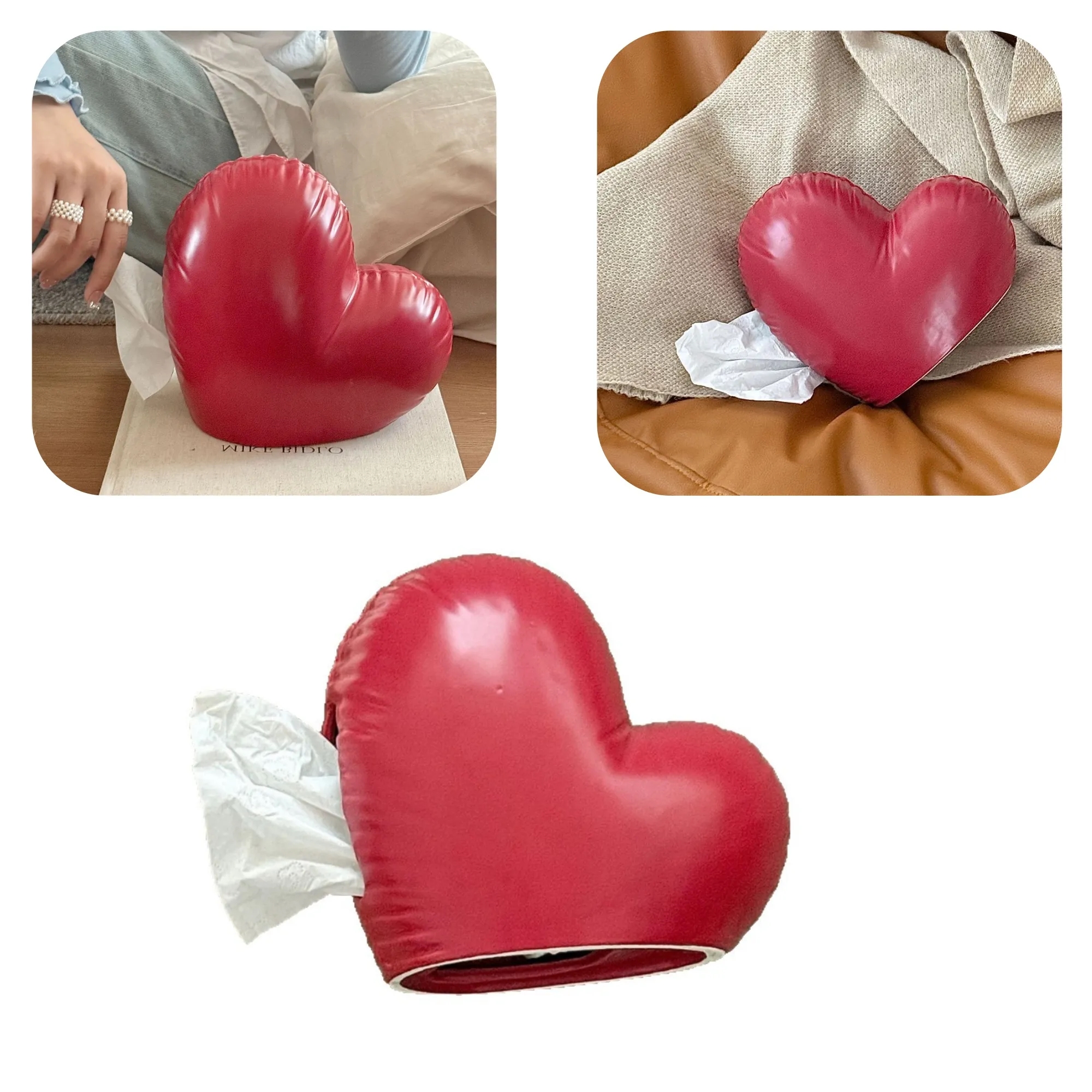 Heart Shape Ceramic Tissue Box Holder 3