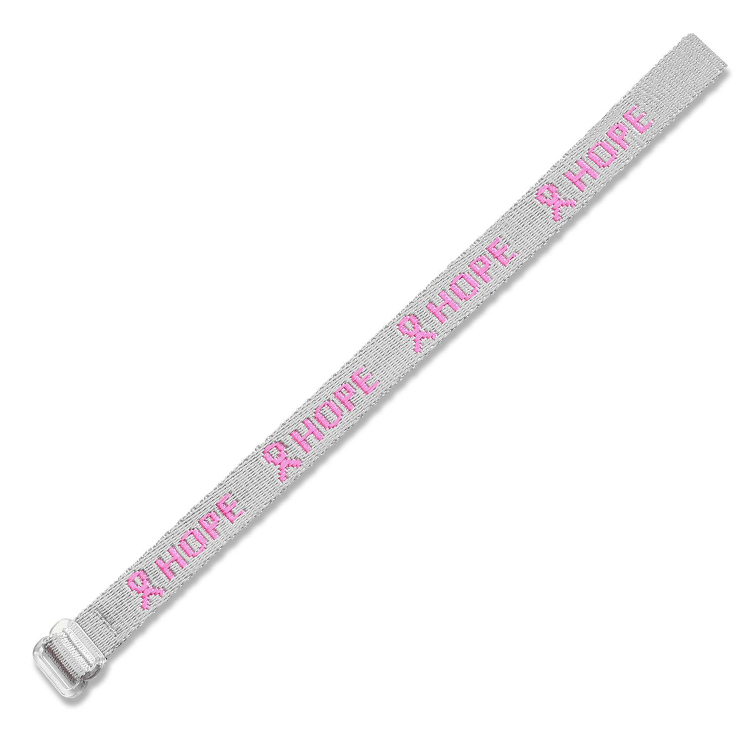 1/2" Woven Wristband w+C617/ Clear Slide Closure - "Select" Weave