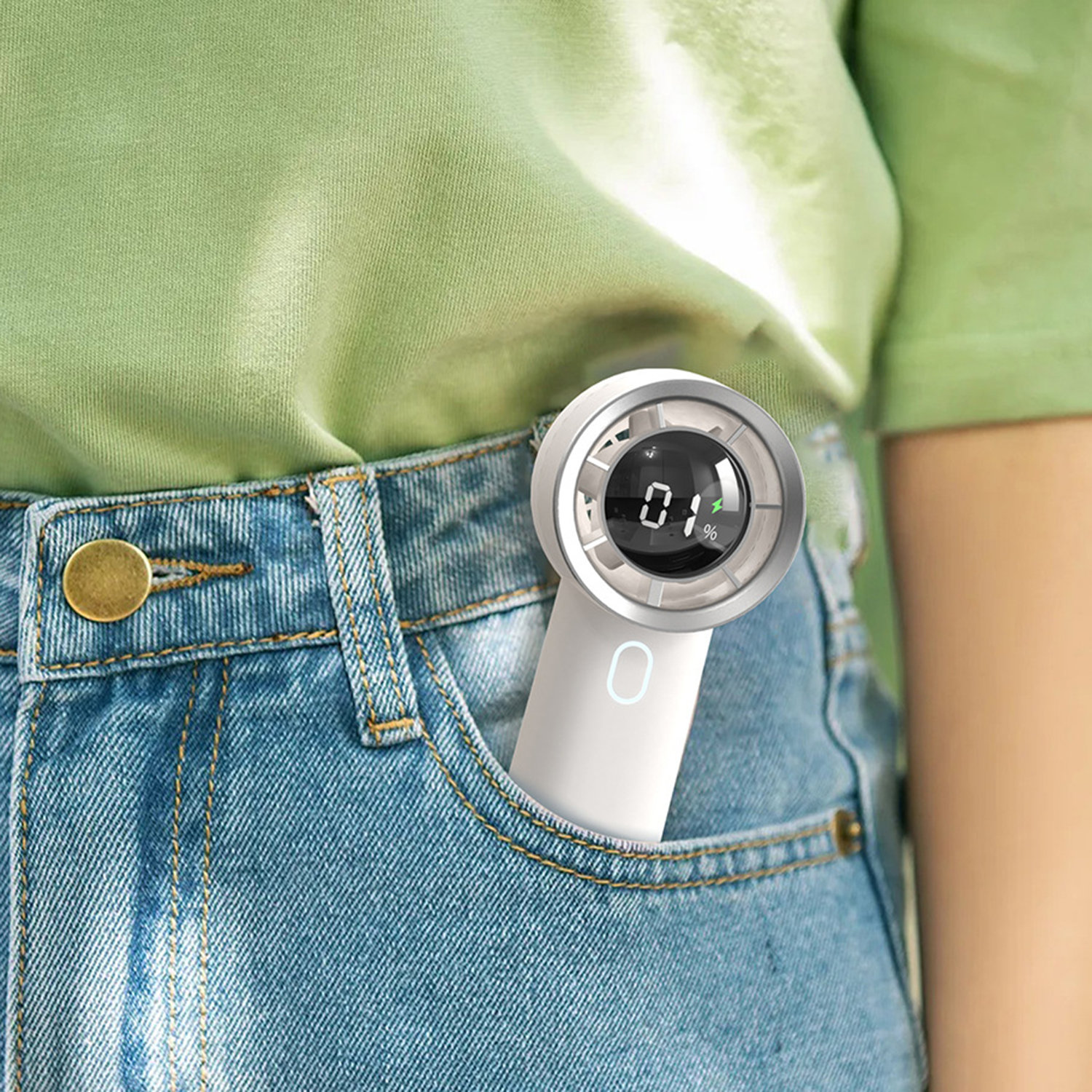 Portable Digital Display Handheld Fan 3