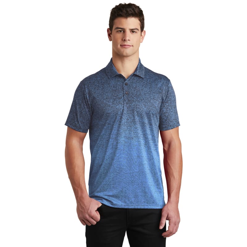 Sport-Tek Ombre Heather Polo. 19