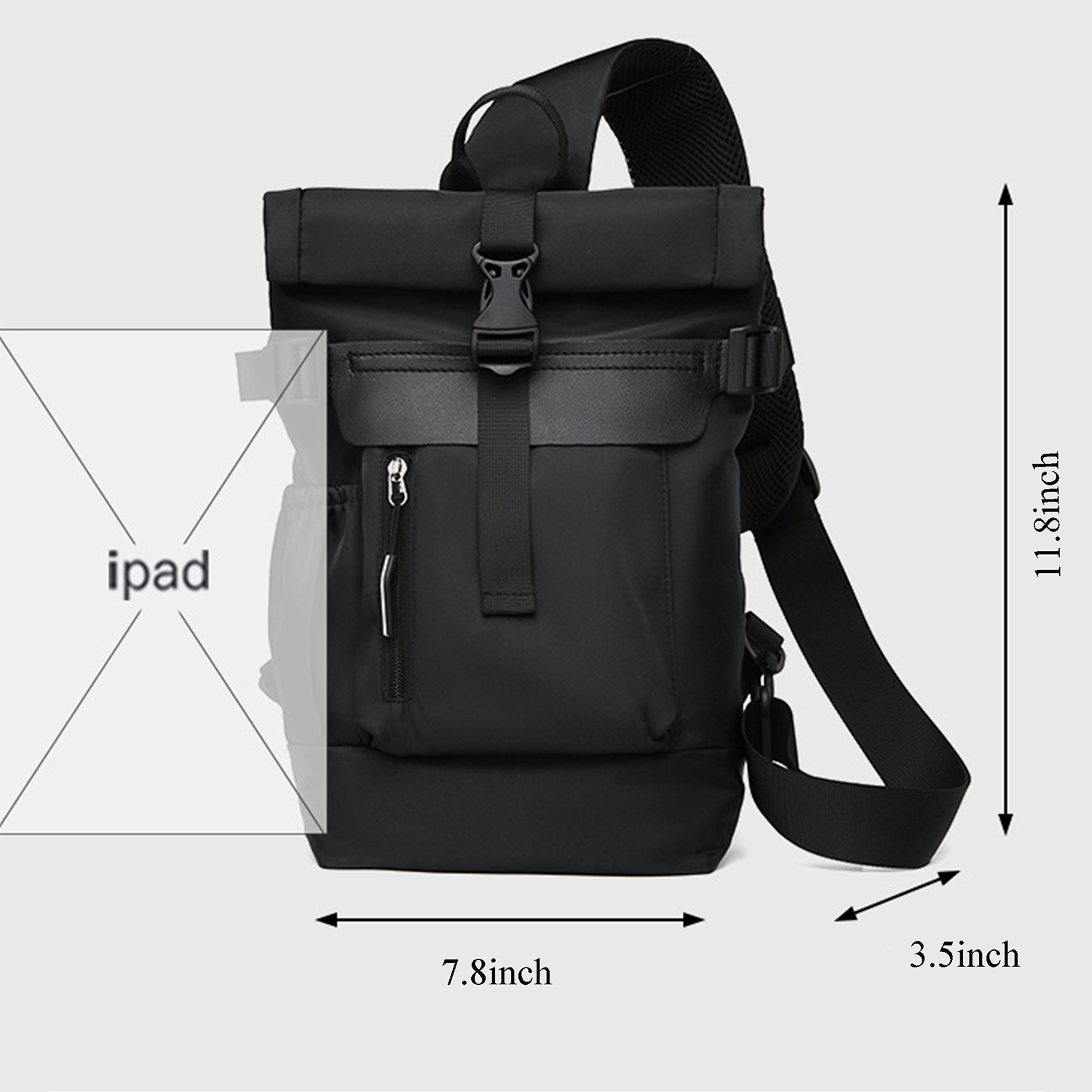 Unisex Waterproof Nylon Crossbody Shoulder Bag 8