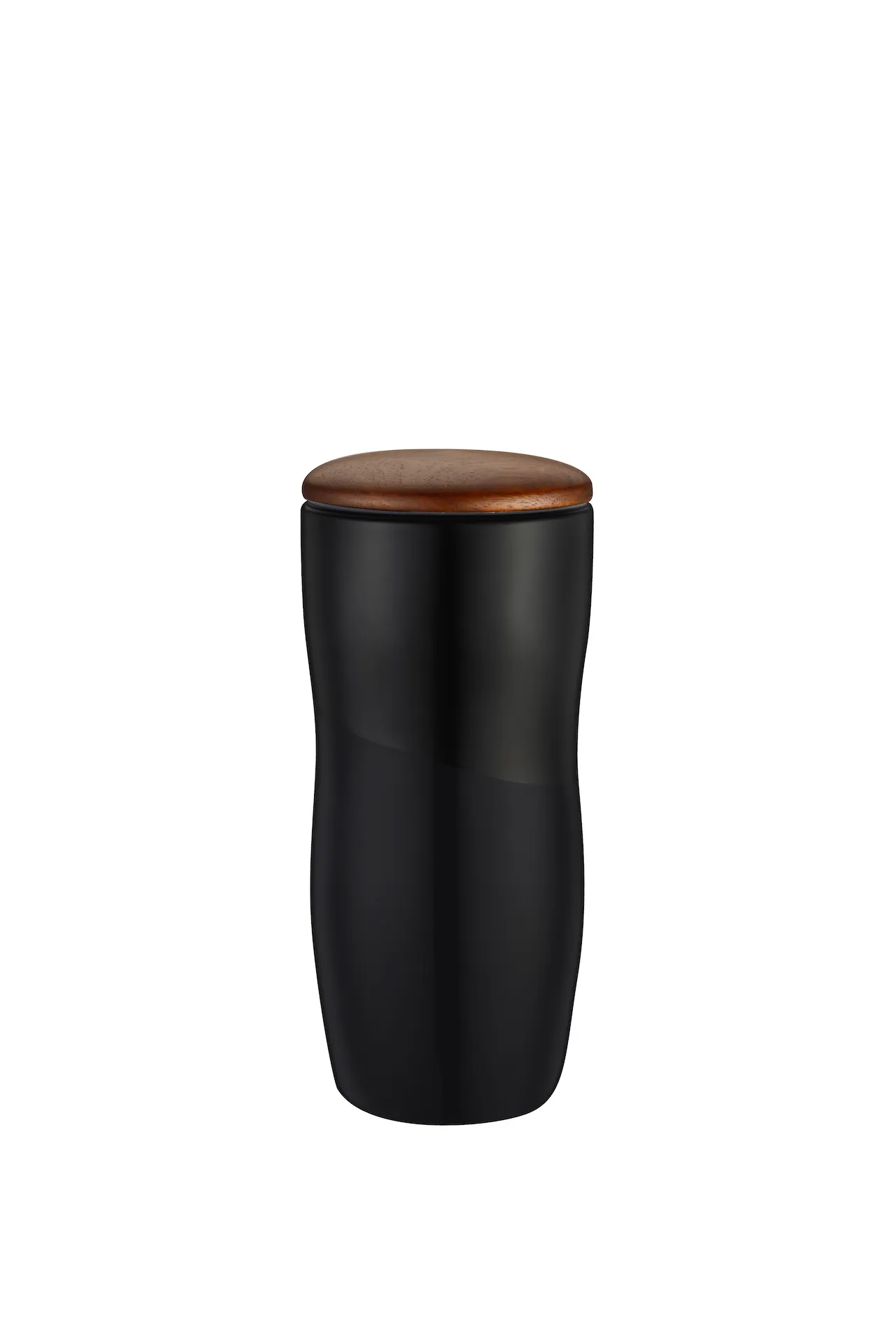 12oz Double Wall Ceramic Tumbler w/ Wood Lid 3