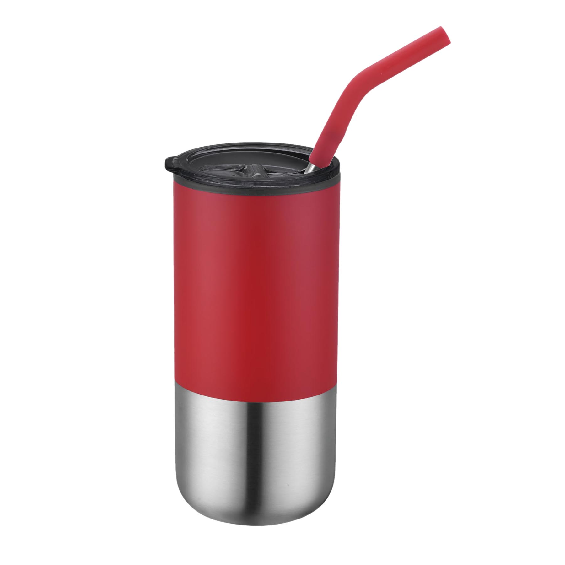 16 oz. Double Wall Color Body Tumbler Straw and Lid 9