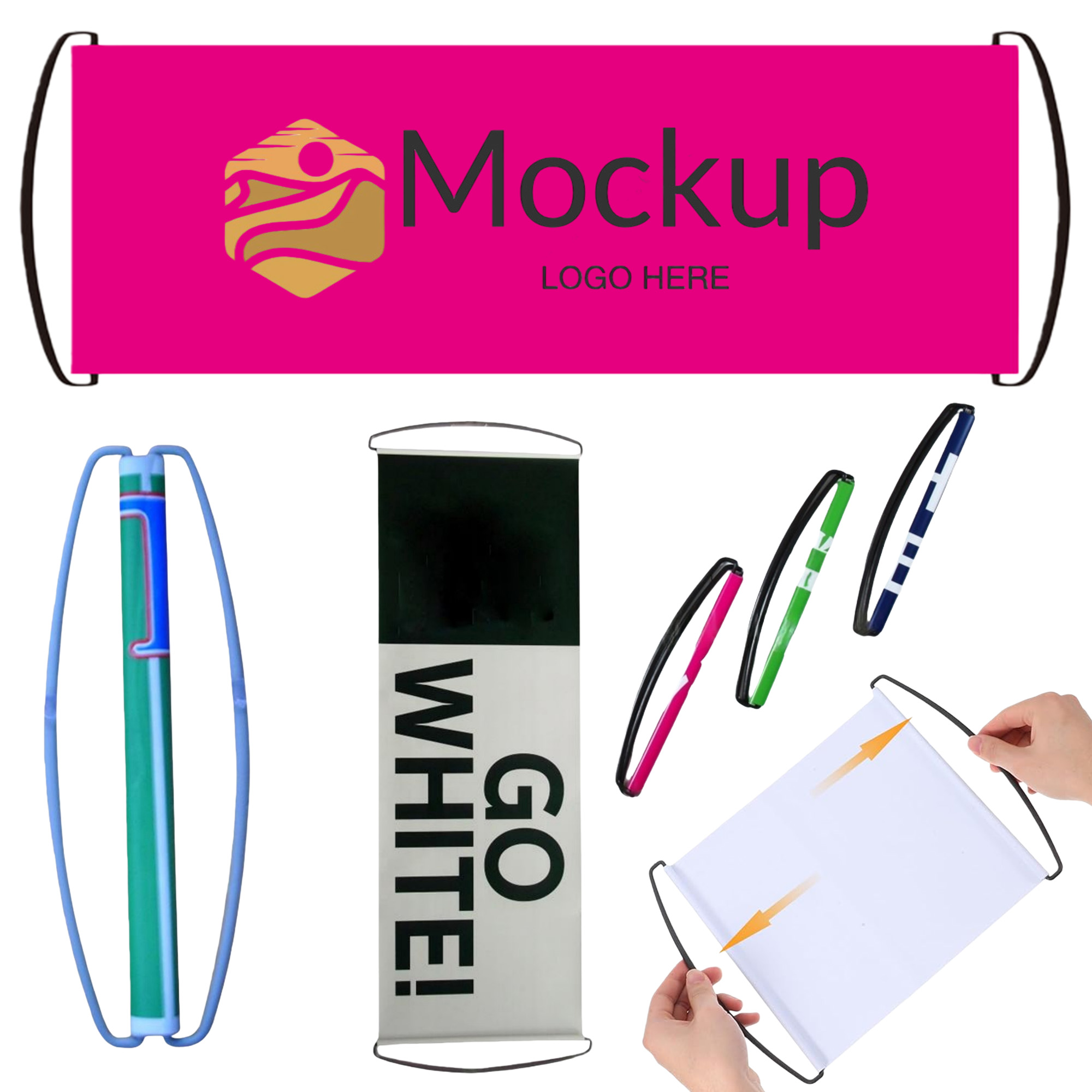 Portable DIY Blank Hand Banner 6