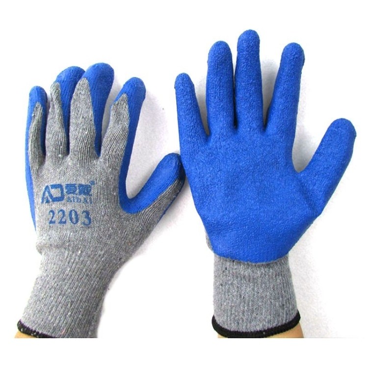 gray & blue Palm Dipped Gloves 2