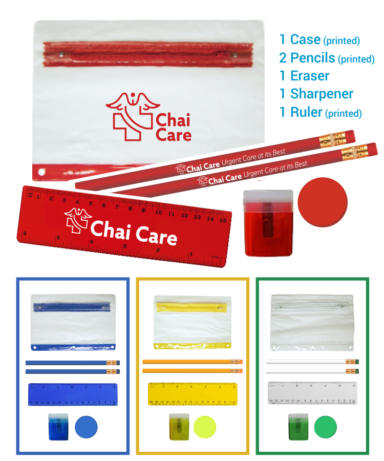 School Kit - Eco Pencils - Sharpener - Ruler - Round Eraser 2