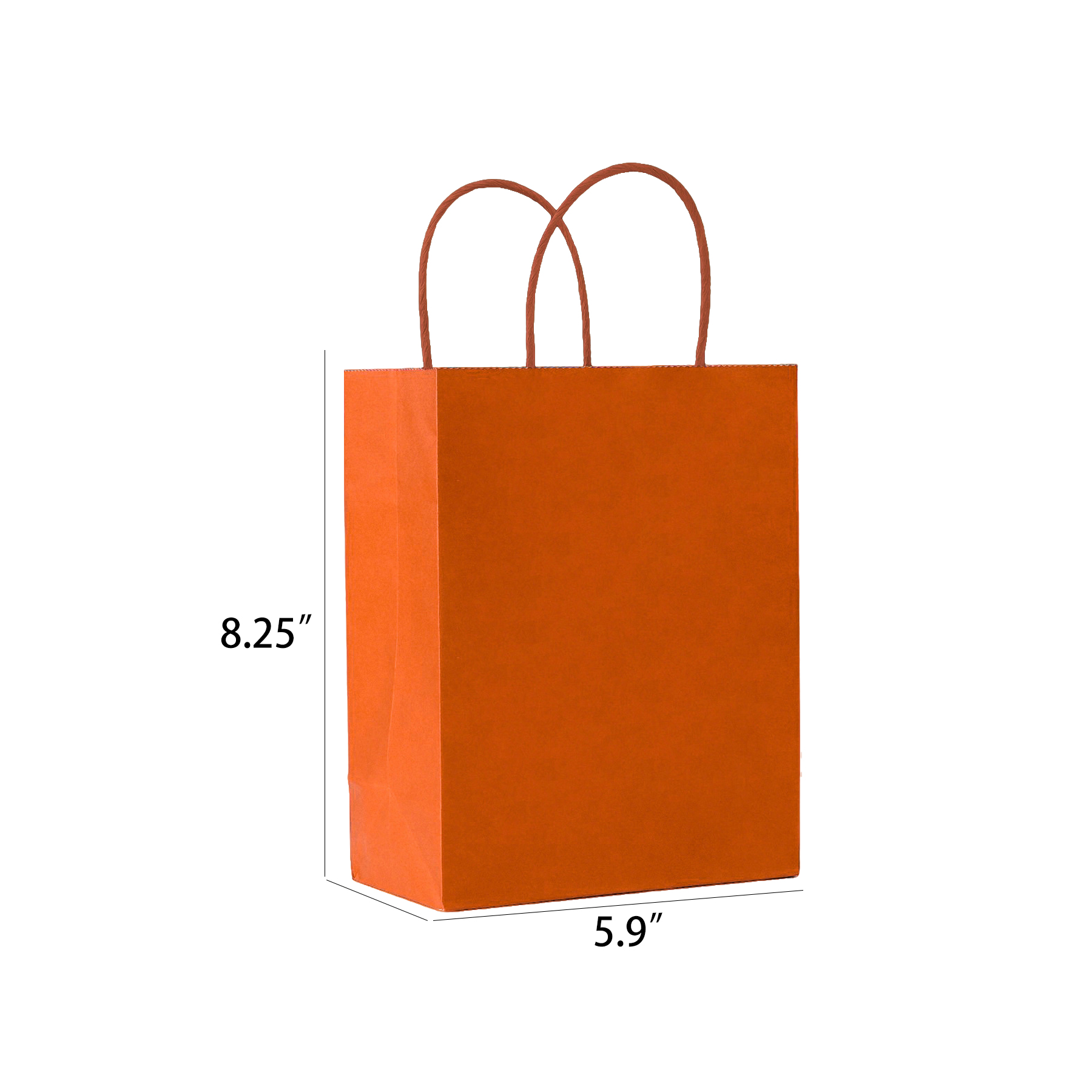 Coloured Retail Shopping/Gift Kraft Paper Tote Bags (5.9'' x 3.15'' x 8.25'') 7