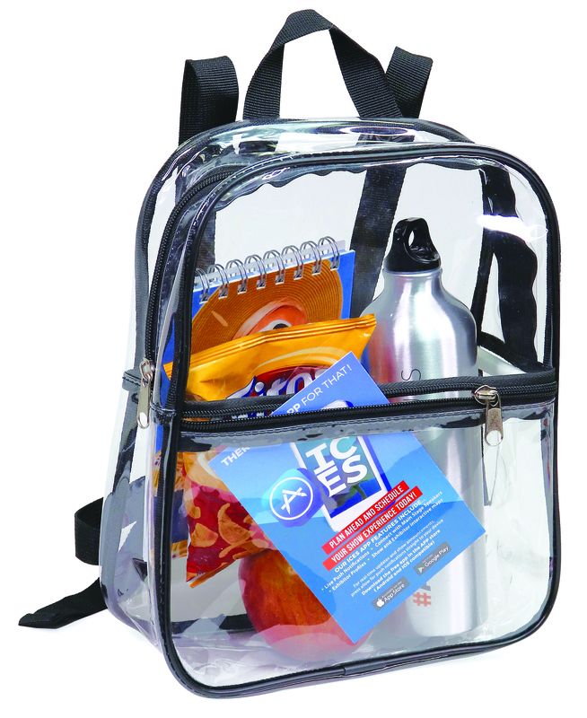 Clear Vinyl Backpack with Black Trim 2