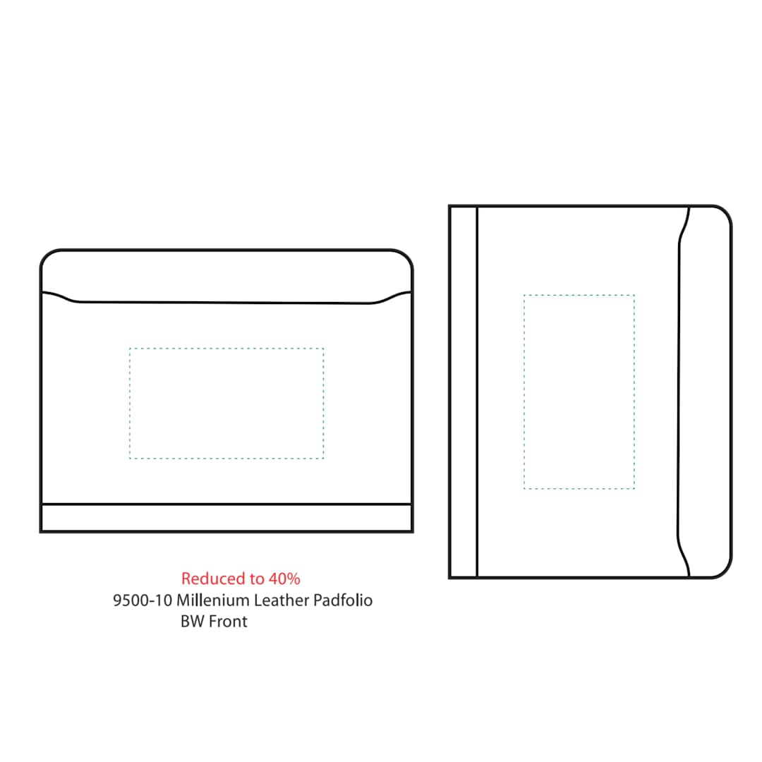 FSC® Mix Millennium Leather Zippered Padfolio 29
