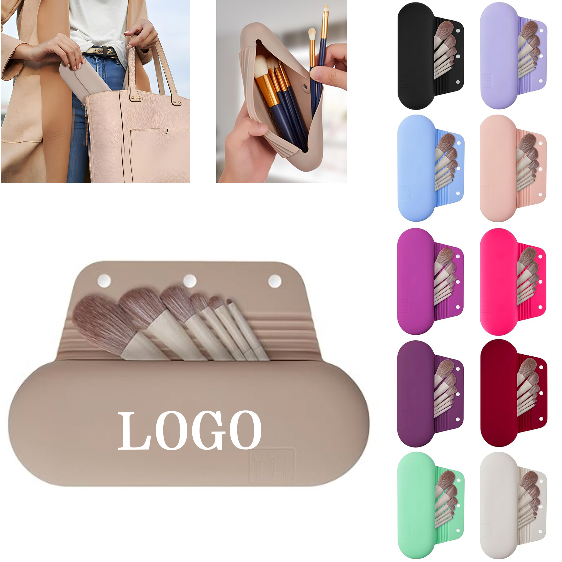 Silicone Magnetic Cosmetic Brush Bag 11