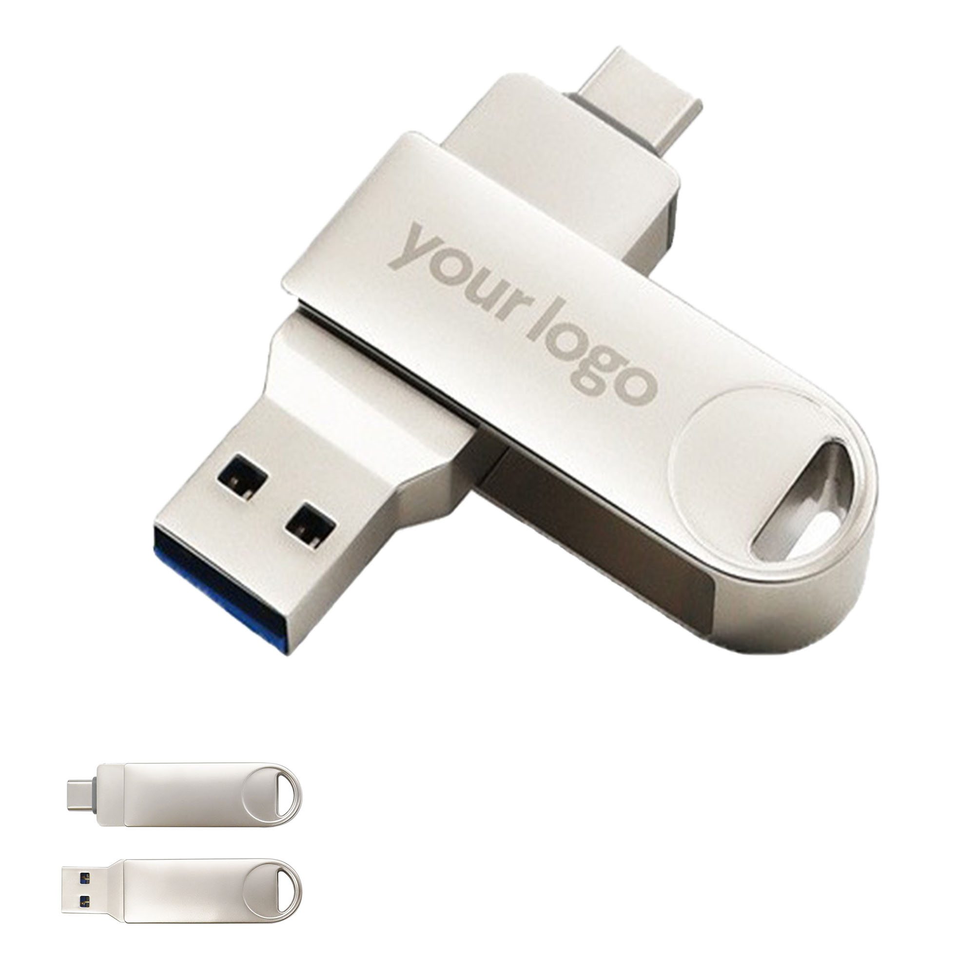 2-in-1 Rotating USB Drive 3