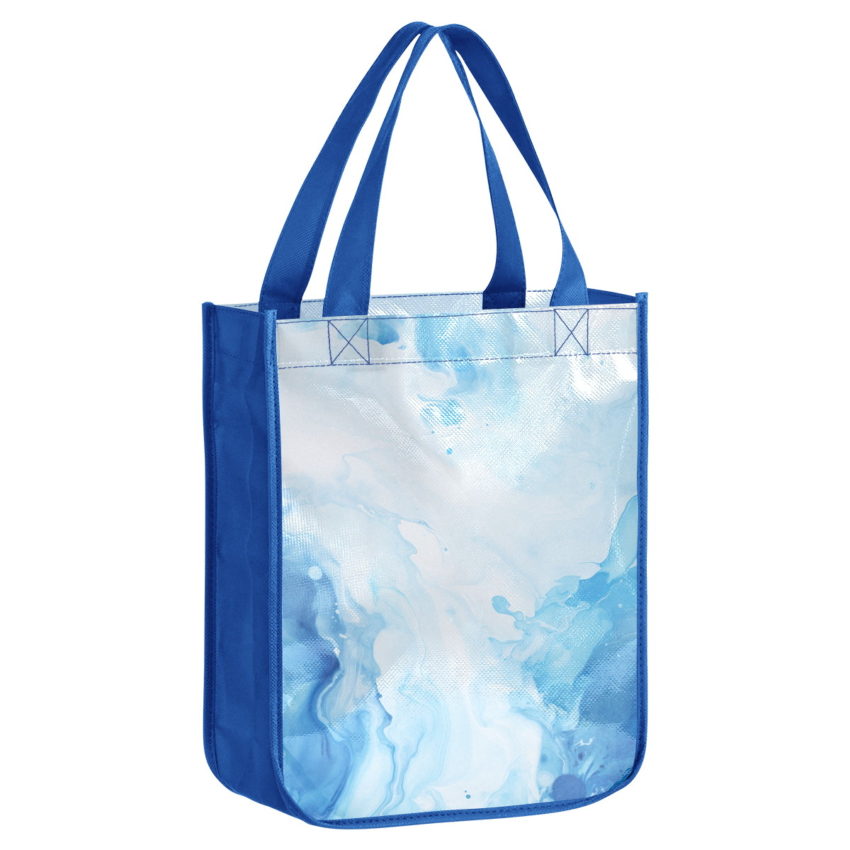 Custom 105gsm Laminated Tote Bag with Round Corner (12'' L x 16'' W x 6'' H) 11