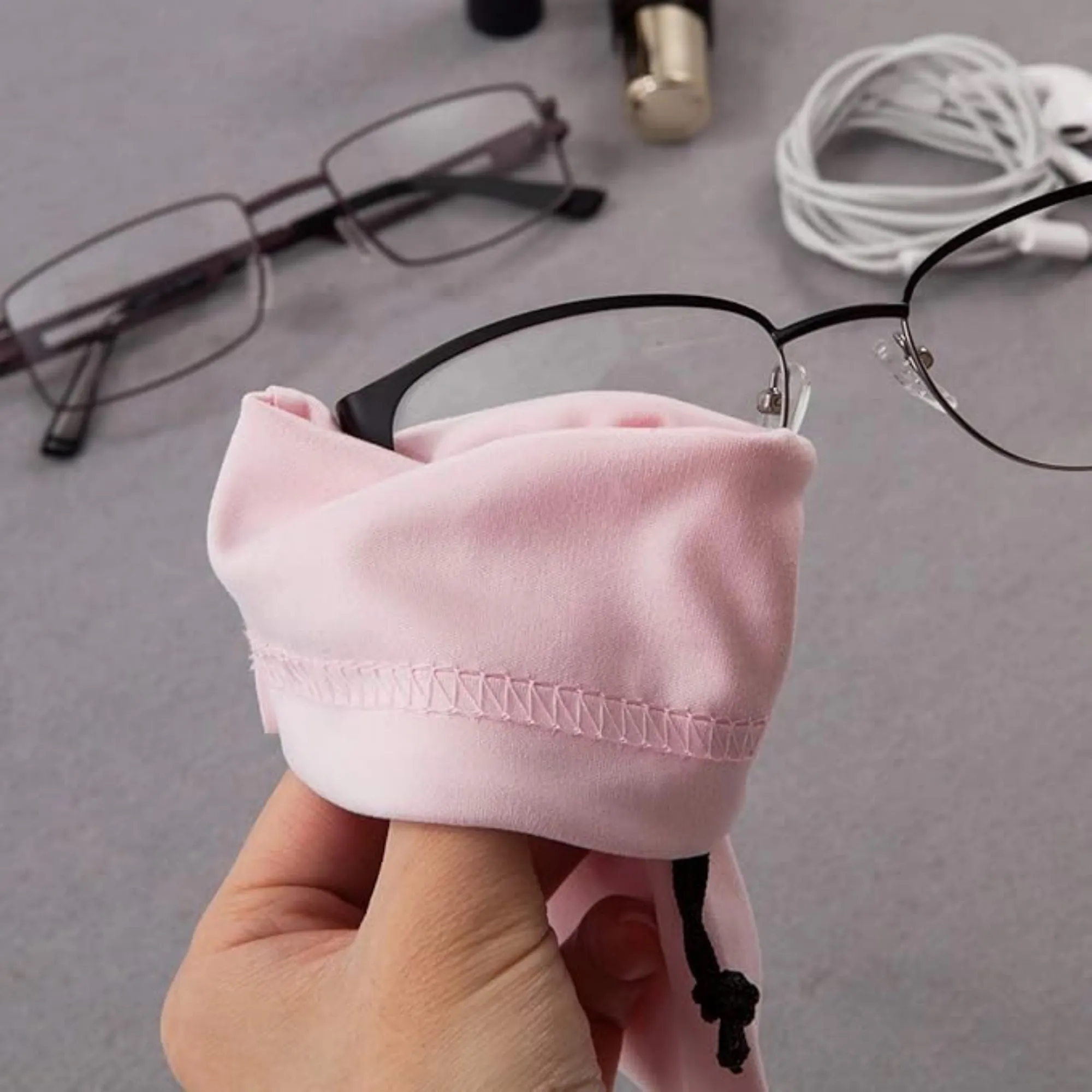 MOQ Microfiber Eyeglass Pouch Eyewear Protective Sleeve 5