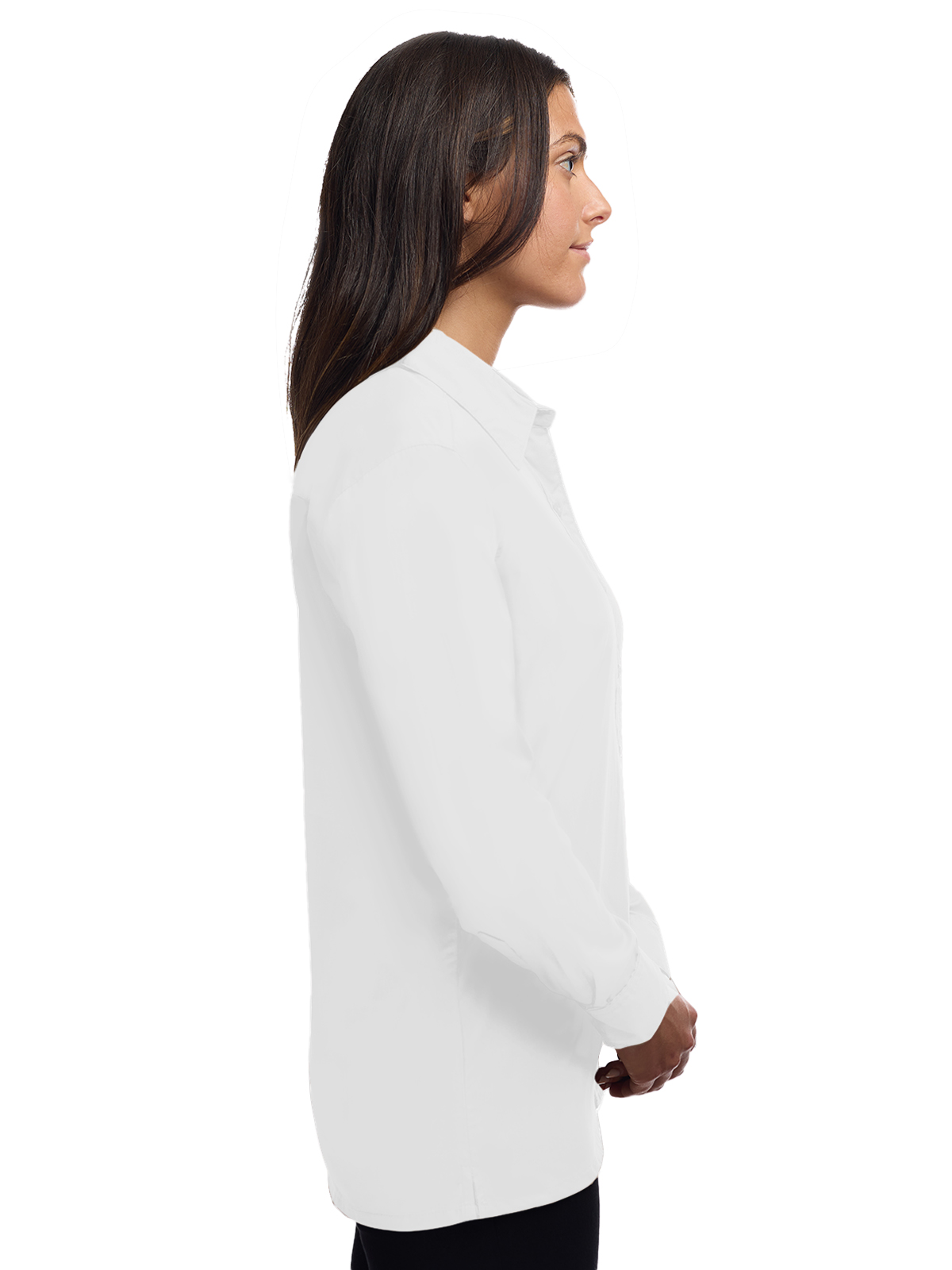 Blue Generation - Women's Pocketless Long Sleeve Poplin Shirt 14