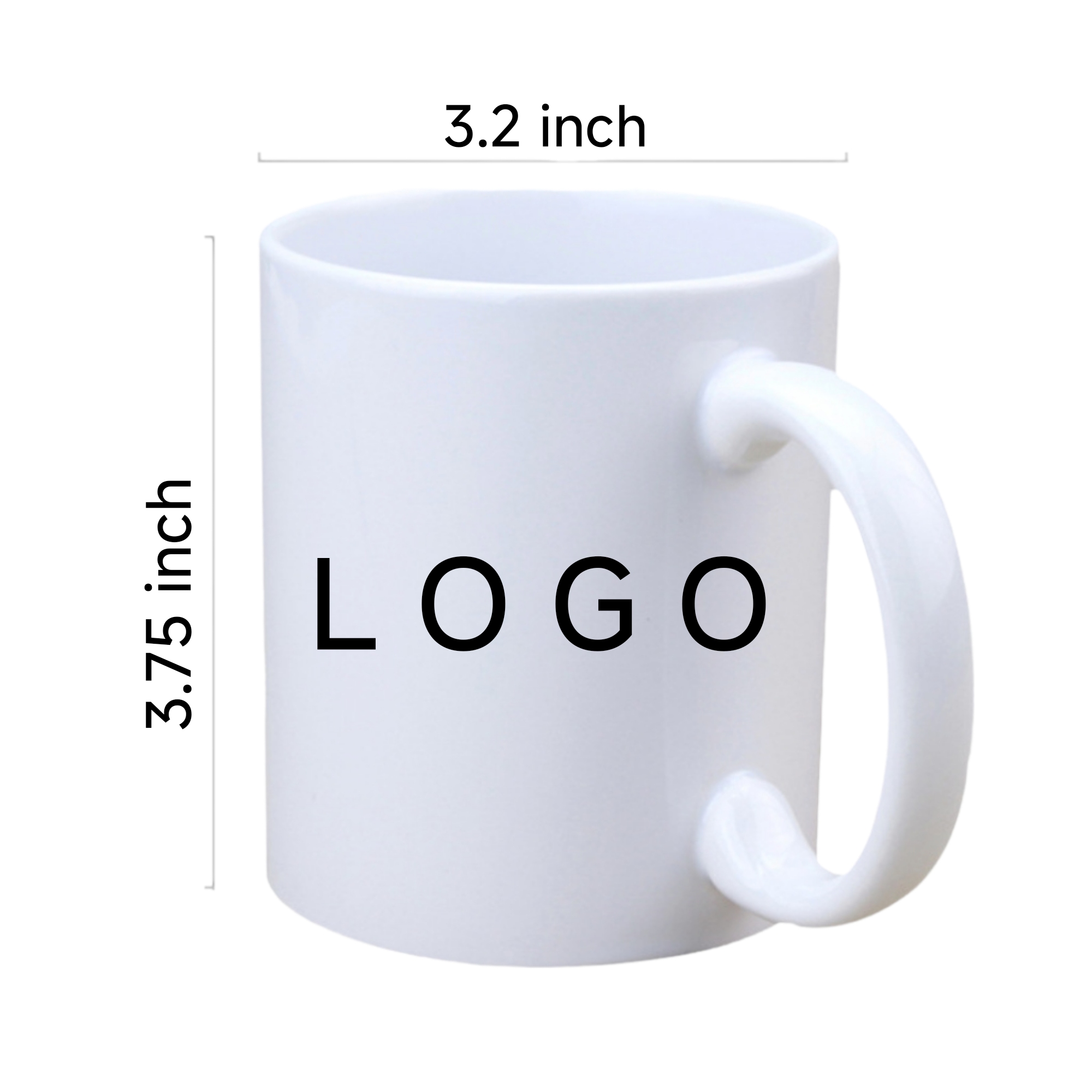 12 oz Ceramic White Mug 2