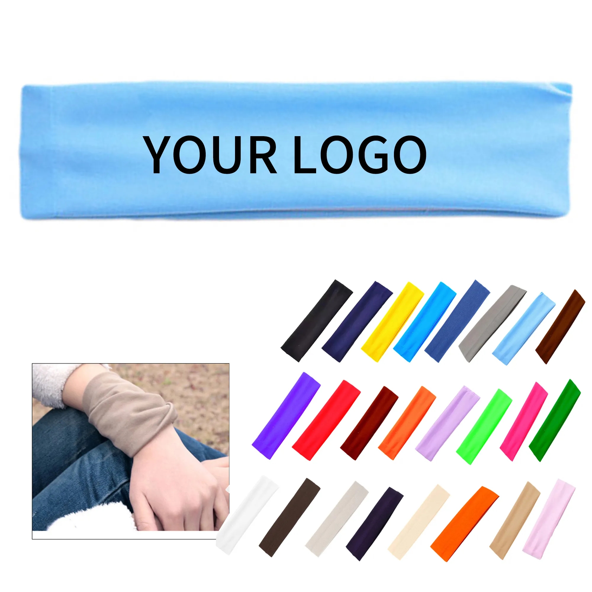 Breathable Elastic Head Sweatband for Active Use 1